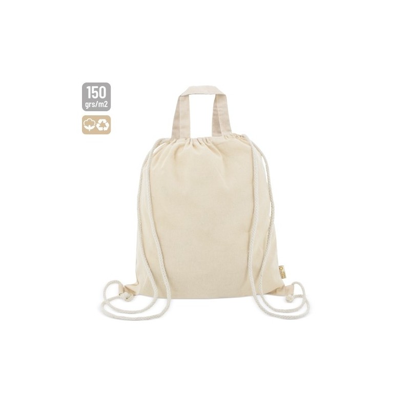 BOLSA MOCHILA DE ALGODON RECICLADO BOLSA MOCHILA DE ALGODON RECICLADO