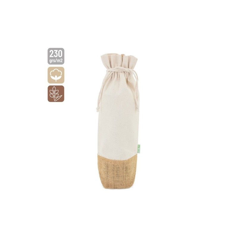 BOLSA VINO DE ALGODON Y JUTE NATURAL BOLSA VINO DE ALGODON Y JUTE NATURAL