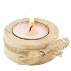 VELA DE MADERA ARTESANAL "VESTA"