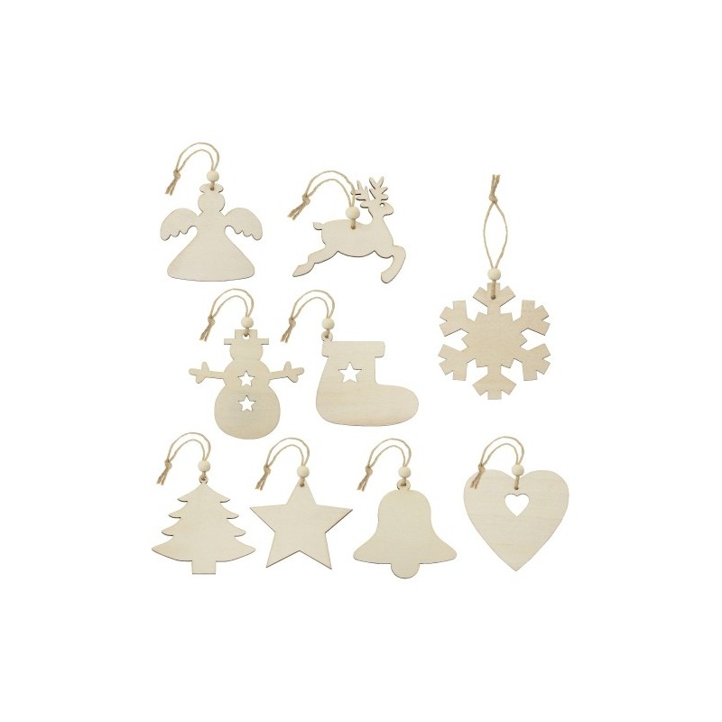 SET ADORNOS DE MADERA (9 PCS) "RUKA" SET ADORNOS DE MADERA (9 PCS) "RUKA"