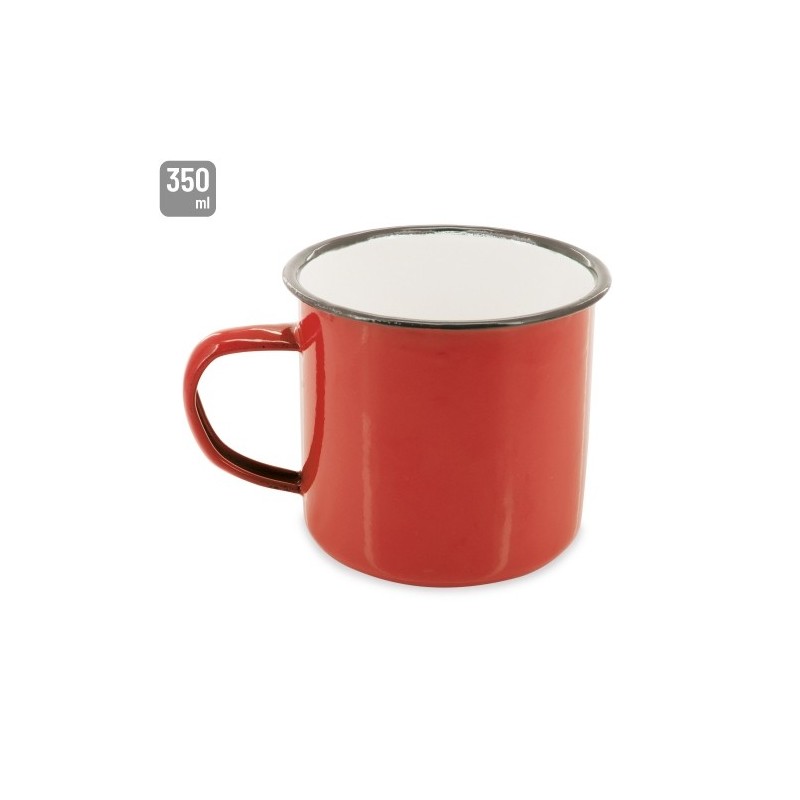 MUG ESMALTADA "RETRO" - Taza metálica vintage 350ml