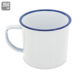 MUG METÁLICA ESMALTADA “RETRO” REBORDE 350 ML