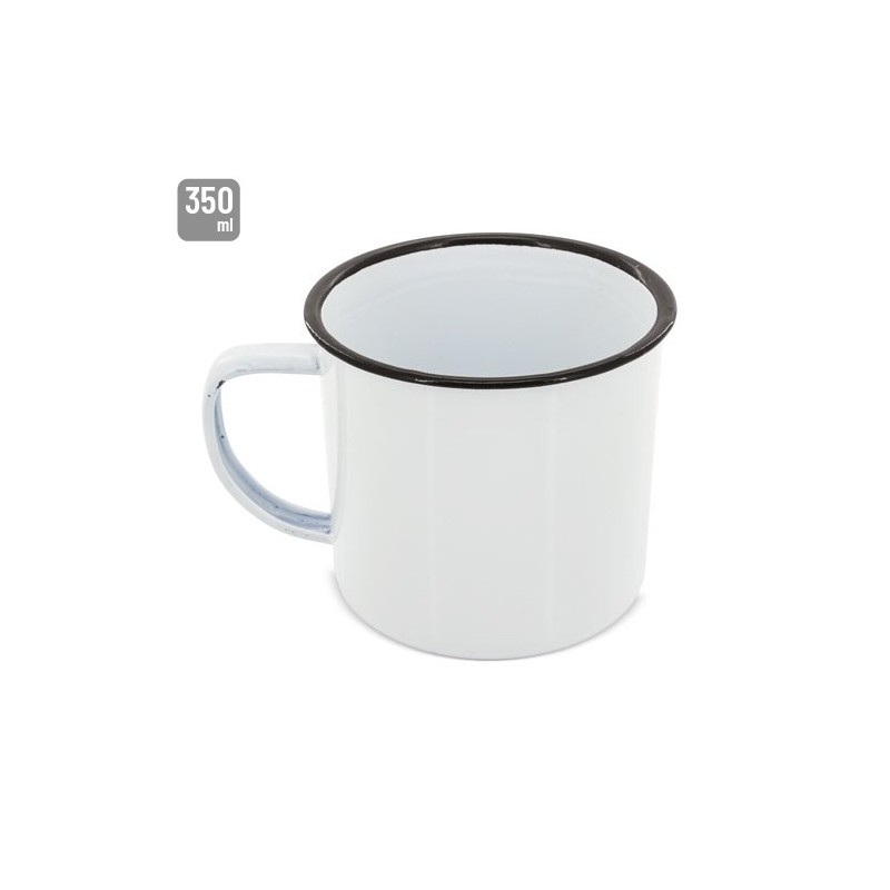 MUG METÁLICA ESMALTADA “RETRO” REBORDE