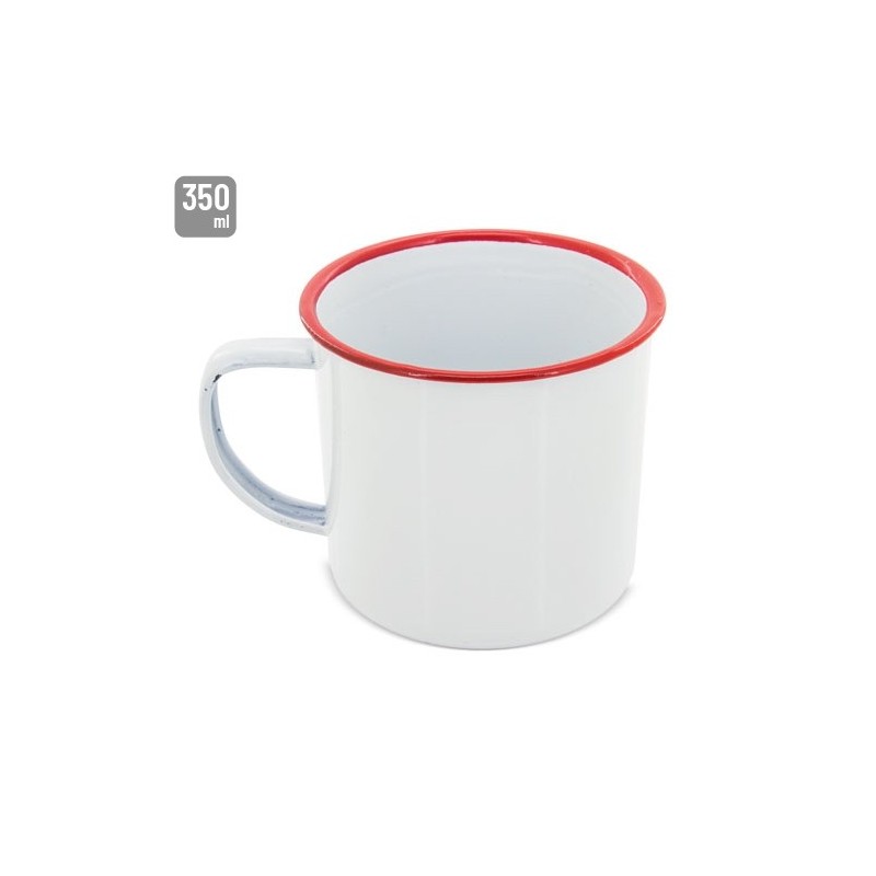 MUG METÁLICA ESMALTADA “RETRO” REBORDE