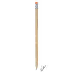 LÁPIZ MADERA CON GOMA COLOR NARANJA