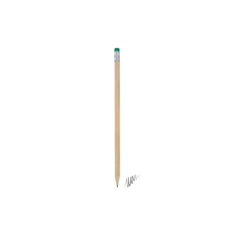 LÁPIZ MADERA CON GOMA COLOR VERDE "MARNY" LÁPIZ MADERA CON GOMA COLOR VERDE "MARNY"