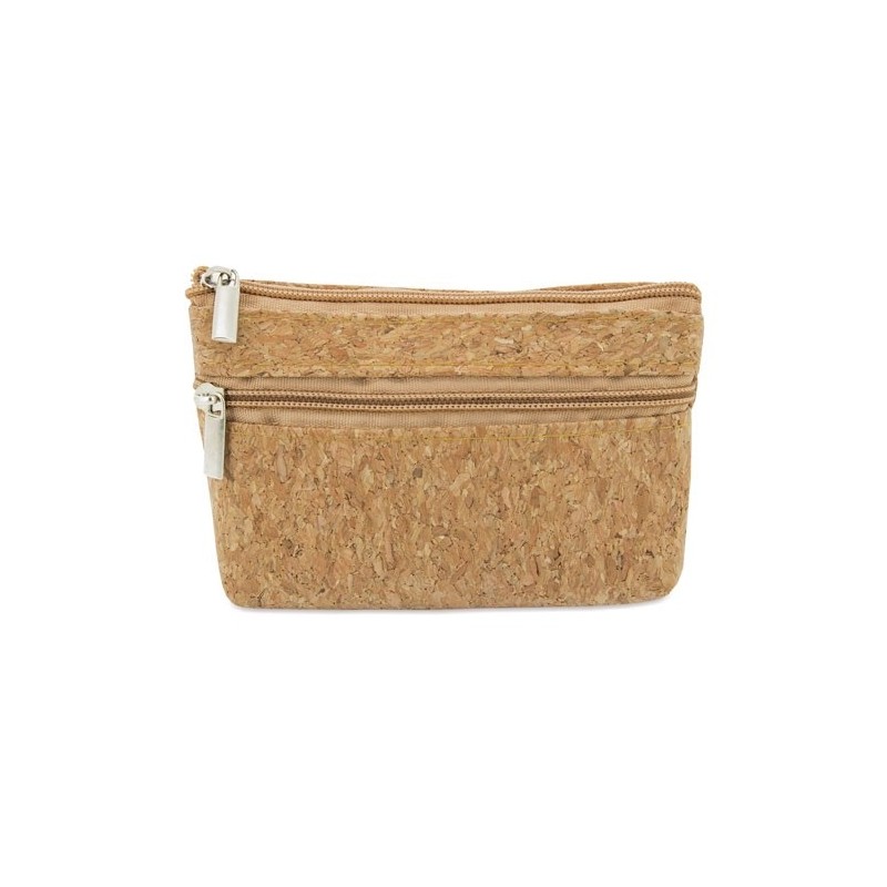 MONEDERO CORCHO DOBLE CREMALLERA "NATUR"