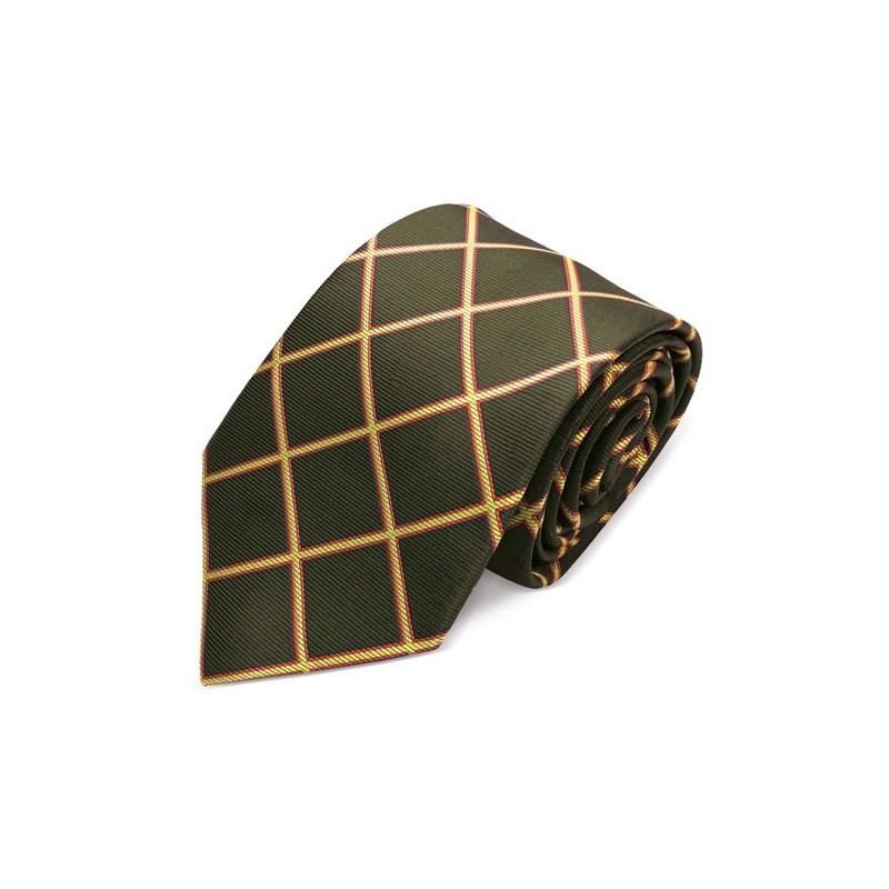 CORBATA ESPAÑA ROMBOS VERDE