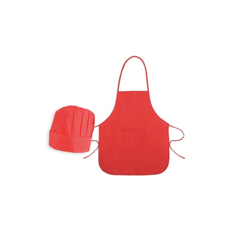 SET DELANTAL Y GORRO INFANT NWROJO SET DELANTAL Y GORRO INFANT NWROJO