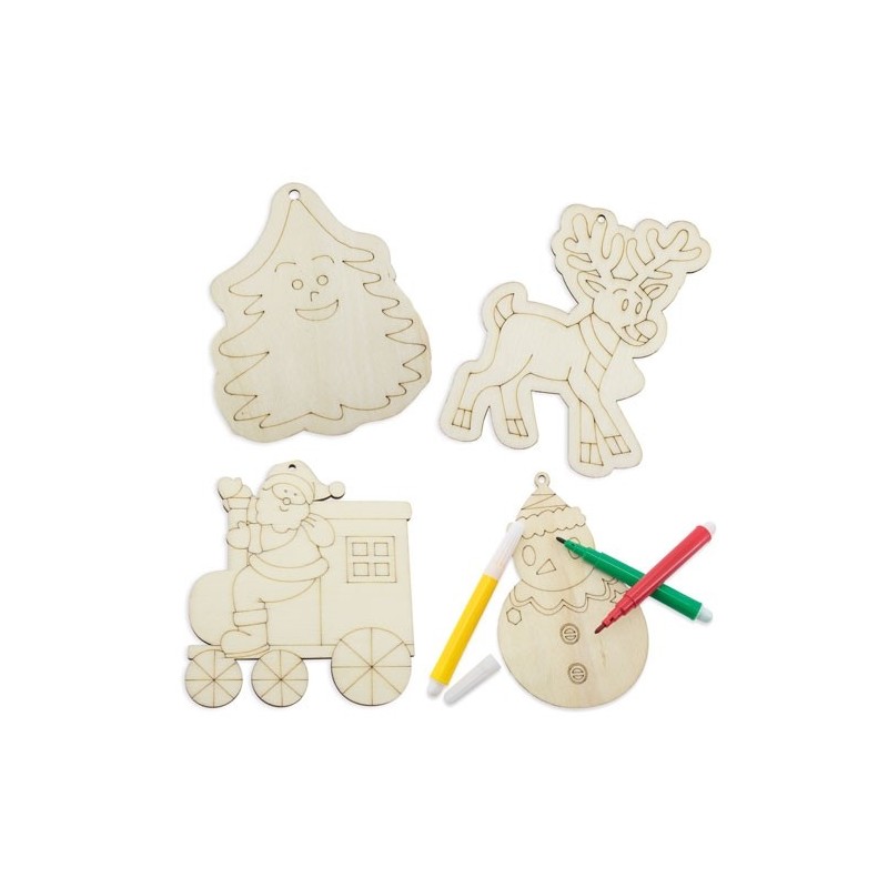 SET PIEZAS MADERA HAPPY CHRISTMAS ( 4 PCS) SET PIEZAS MADERA HAPPY CHRISTMAS ( 4 PCS)