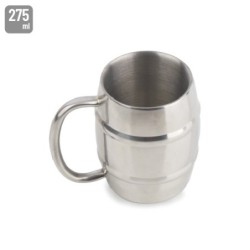 JARRA ACERO INOXIDABLE DOBLE CAPA 275ML "SINBORG"