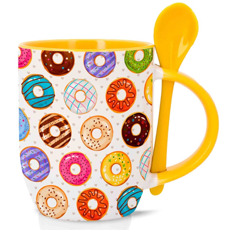 TAZA DE COLOR CON CUCHARILLA TAZA DE COLOR CON CUCHARILLA