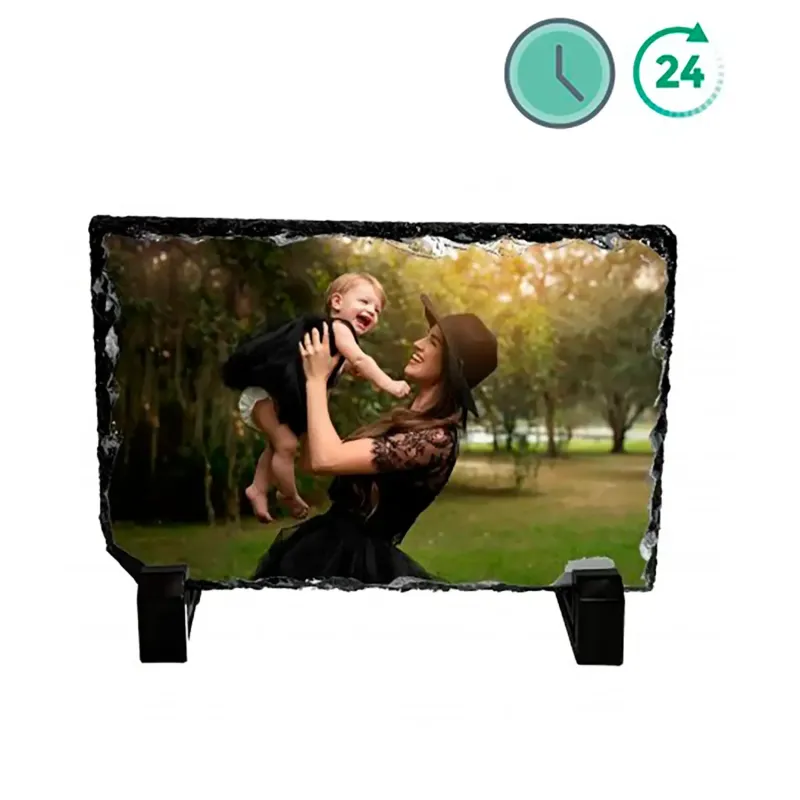 FOTO EN PIEDRA CON PIE DE MESA | FOTO EN PIZARRA